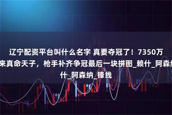 辽宁配资平台叫什么名字 真要夺冠了！7350万欧元迎来真命天子，枪手补齐争冠最后一块拼图_赖什_阿森纳_锋线