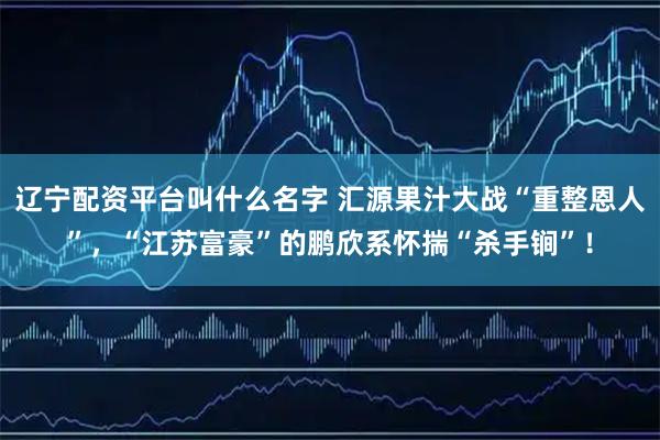 辽宁配资平台叫什么名字 汇源果汁大战“重整恩人”，“江苏富豪”的鹏欣系怀揣“杀手锏”！